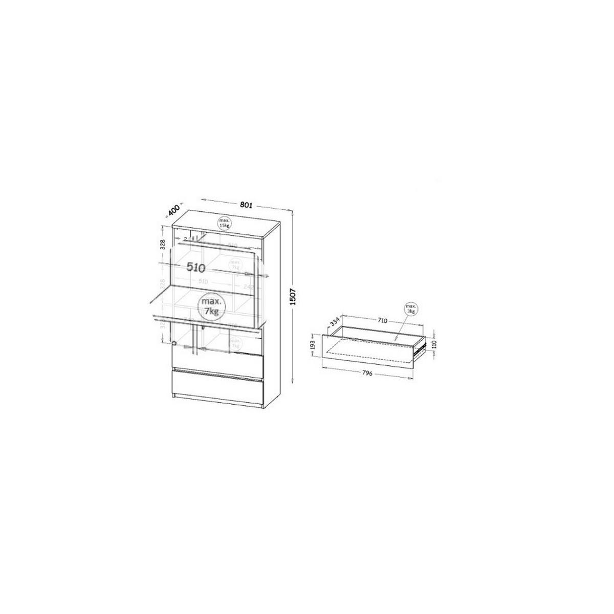 BÜCHERREGAL KRYOS 80,1/150,7/40 cm Wohnzimmerregal Hochschrank Regal Weiß - Weiß, Holzwerkstoff (80.1/150.7/40cm) - MASSENO