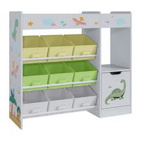 KINDERREGAL Søndreland - Gelb/Weiß, Holzwerkstoff (90/80/29.5cm) - [en.casa]