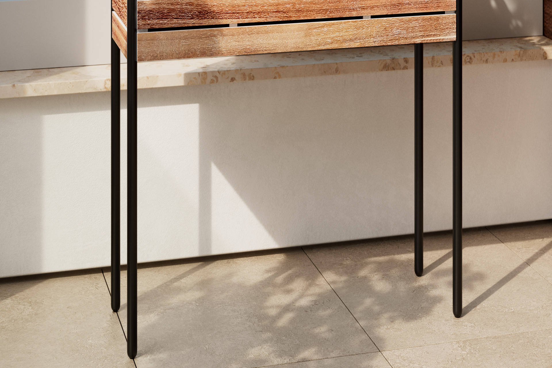 Hochbeet Gestell Eisen und Kunststoff 4 Beine 