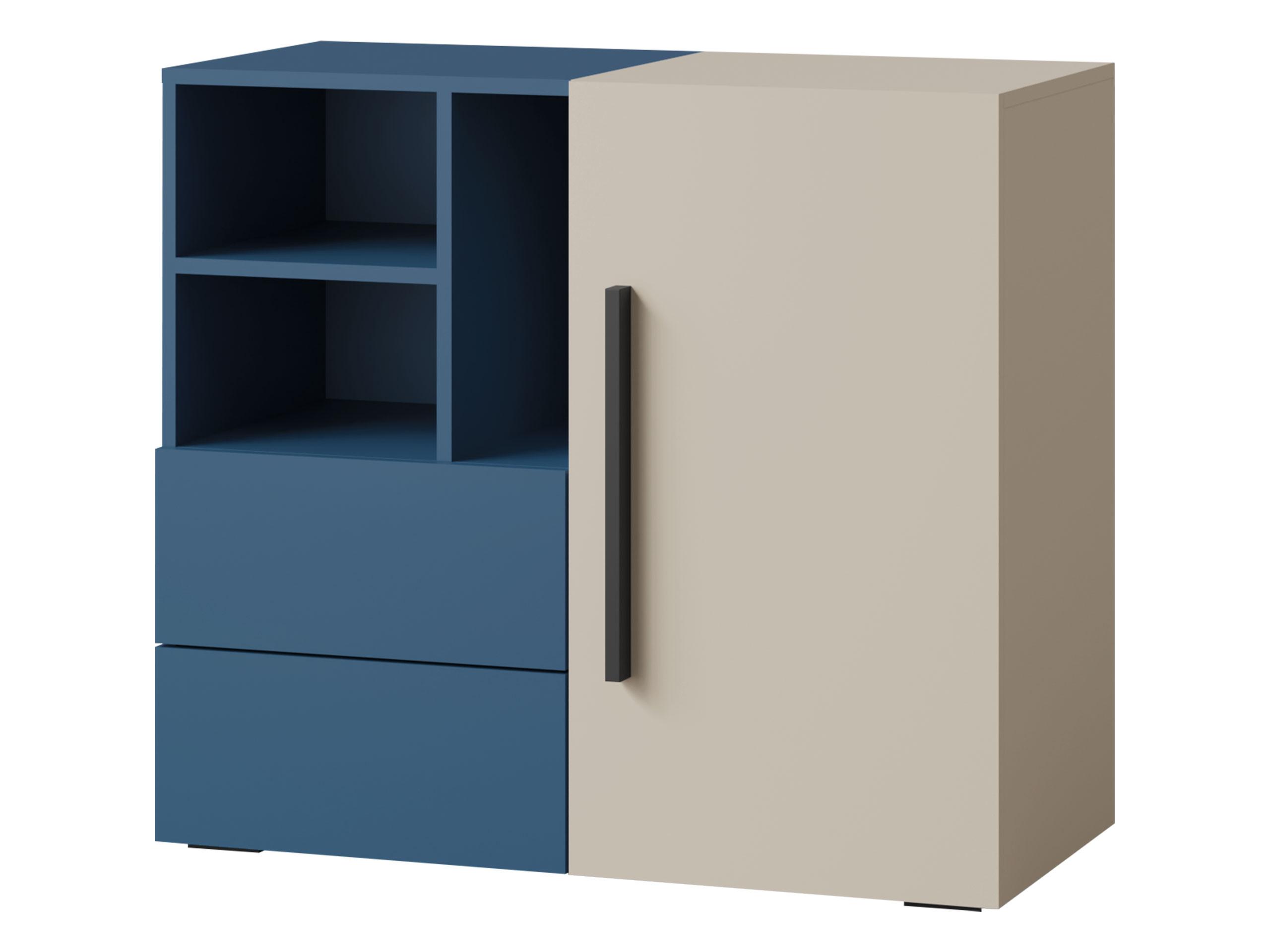 KOMMODE Lorin 1D2S LO08 - Kaschmir/Blau, Holzwerkstoff (91/80/40cm) - MIRJAN24