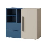 KOMMODE Lorin 1D2S LO08 - Kaschmir/Blau, Holzwerkstoff (91/80/40cm) - MIRJAN24