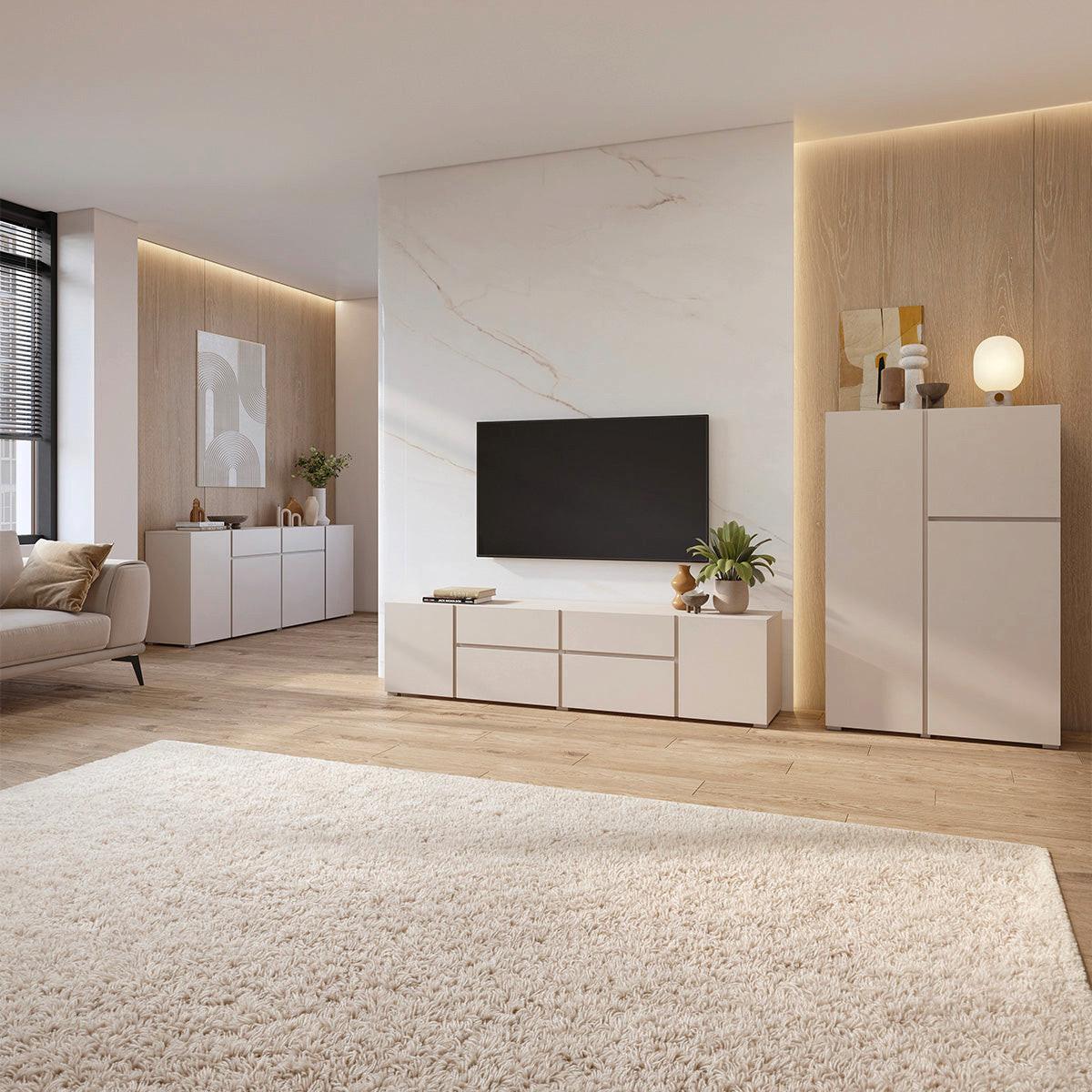 TV-MÖBEL Maxis Kaschmir - Beige, Holzwerkstoff (195/48/40cm) - Petits-meubles