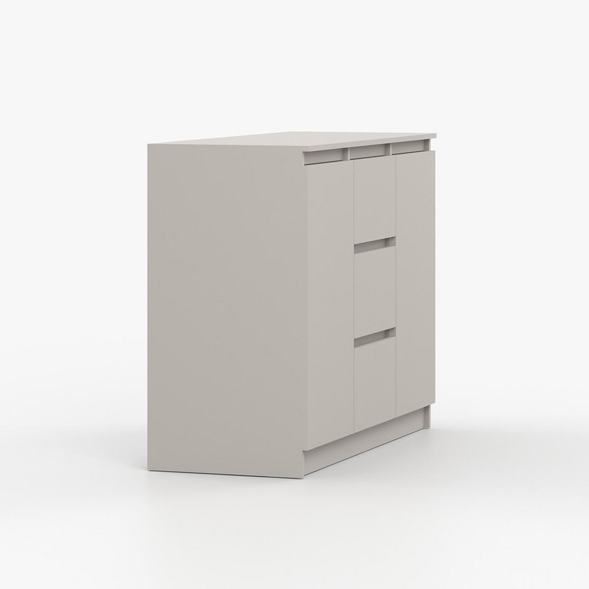 KOMMODE SOLO 2D3S II 120 cm Kaschmir/Kaschmir, 2-türig, drei Schubladen, grifflos - Kaschmir, Holzwerkstoff (120/86/42cm) - imoebel24