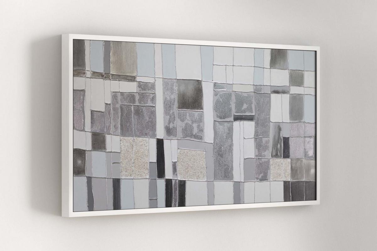 ACRYLBILD HANDGEMALT 120/60 cm - Grau, Holz/Textil (120/60cm) - KUNSTLOFT