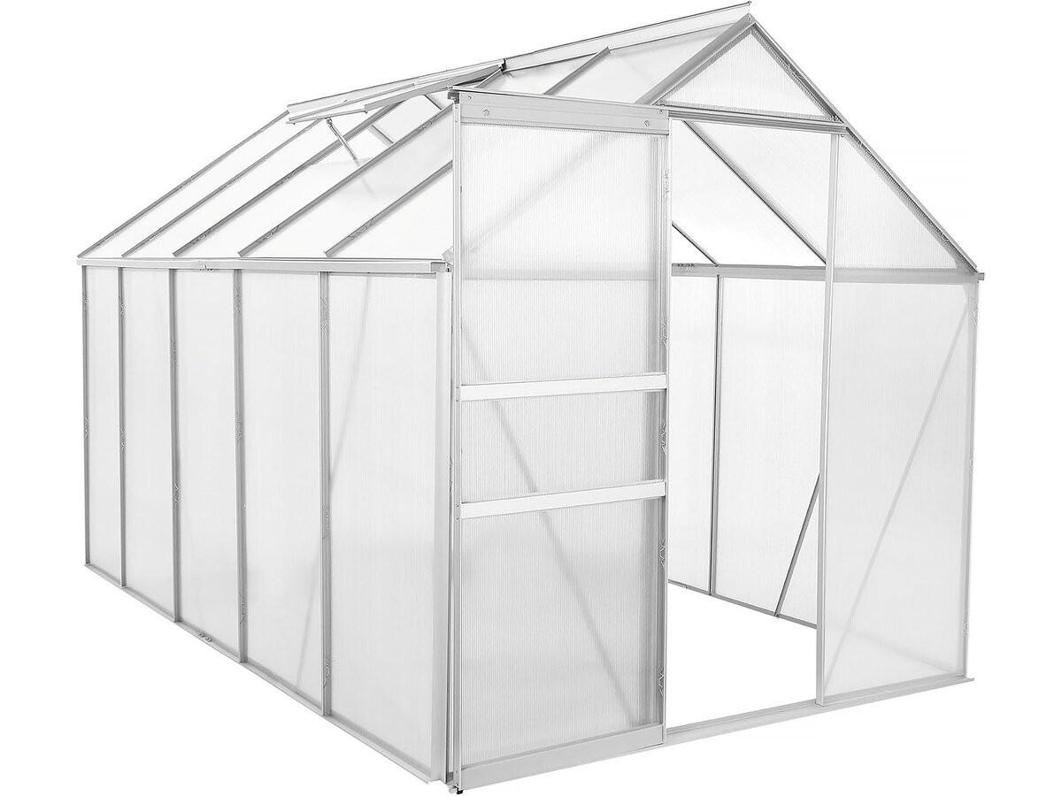 GEWÄCHSHAUS POLYCARBONAT basilic Grau - Grau, Metall (190/195/310cm) - Habitat Garten