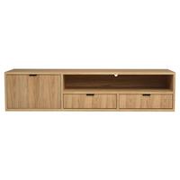 HÄNGELOWBOARD Evron mit 2 Schubladen und 1 Tür, 150 cm, Hikora Eiche - Eichefarben, Holzwerkstoff (150/35/40cm) - Beautysofa