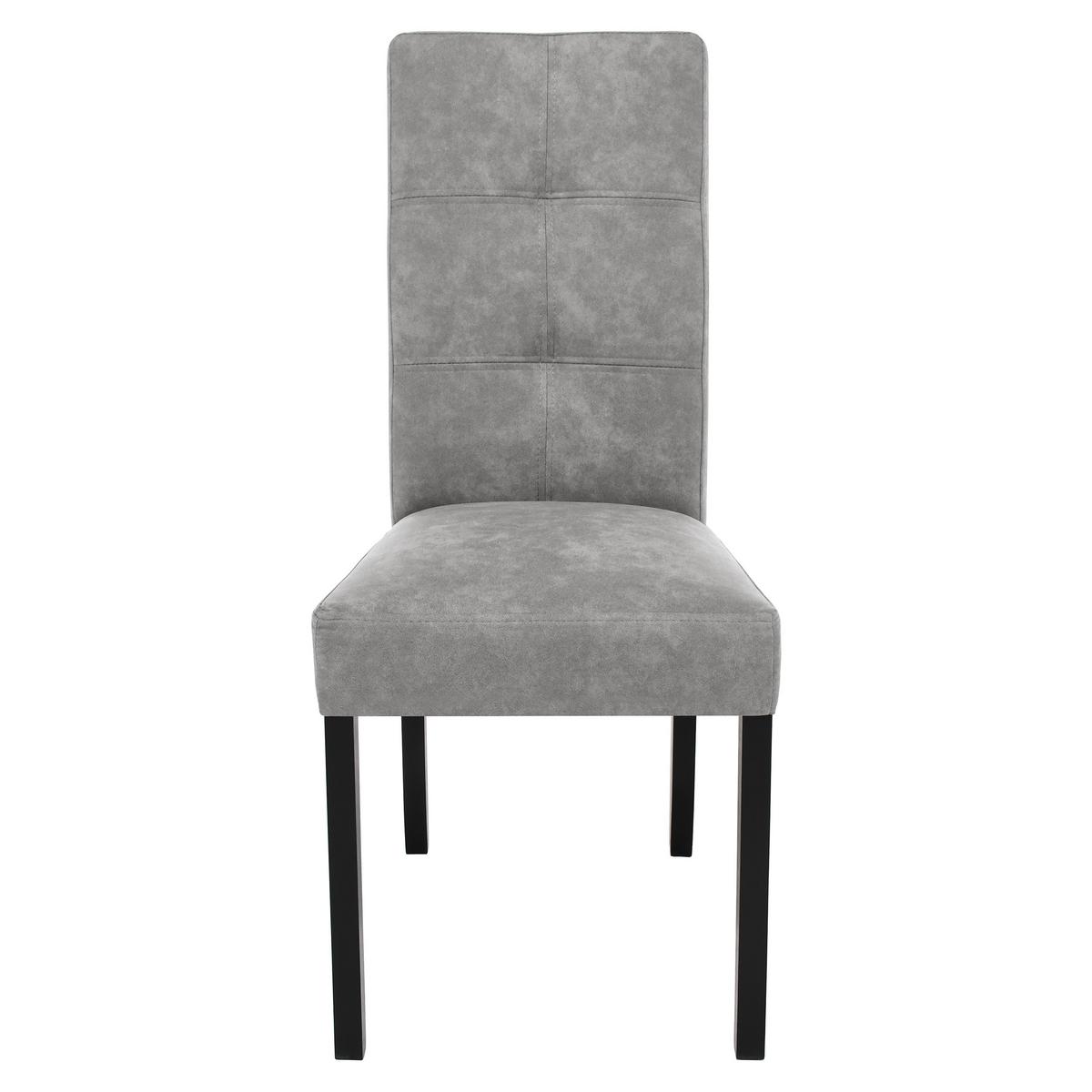STUHL Solis mit schwarzen Holzbeinen, Polsterstuhl, Hellgrau - Hellgrau/Schwarz, Holz (45/100/42cm) - Beautysofa