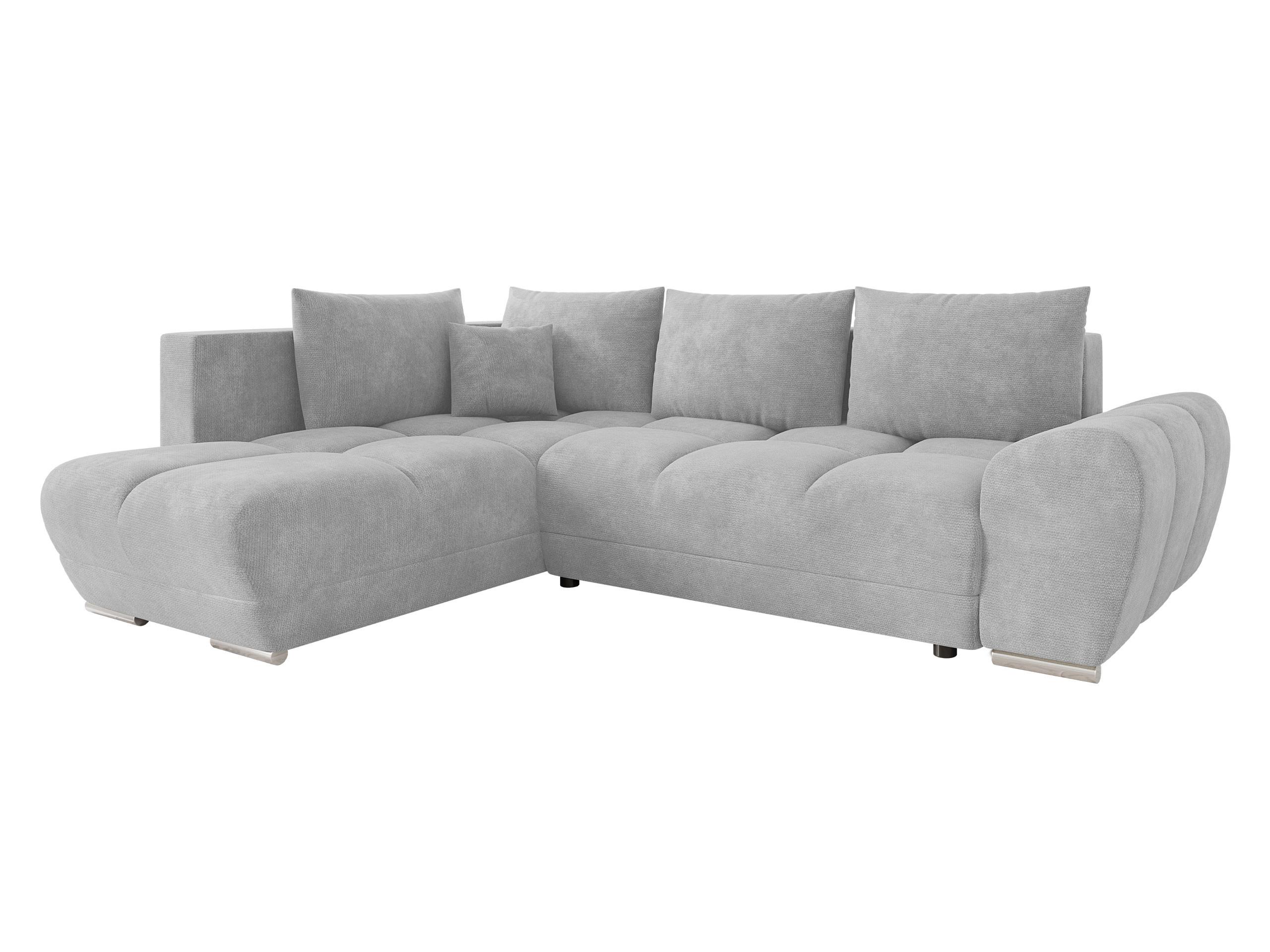 ECKSOFA Forest, Seite: Links - Silberfarben/Schwarz, Holz/Kunststoff (290/183cm) - MIRJAN24