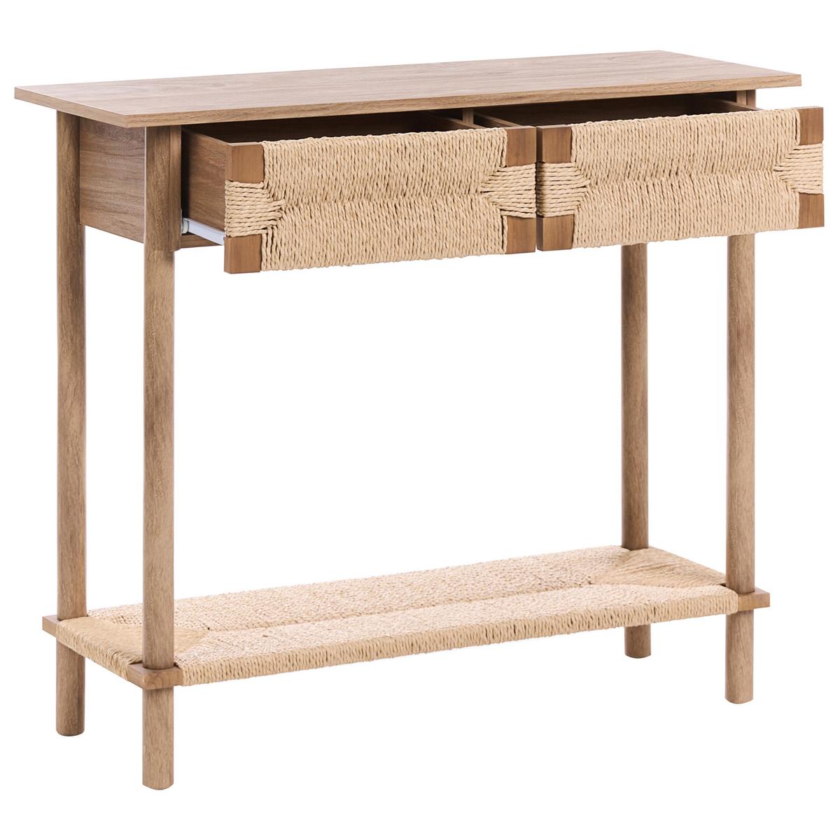 KONSOLENTISCH Hellbraun Bondi - Hellbraun, Holzwerkstoff (94/78/36cm) - Beliani