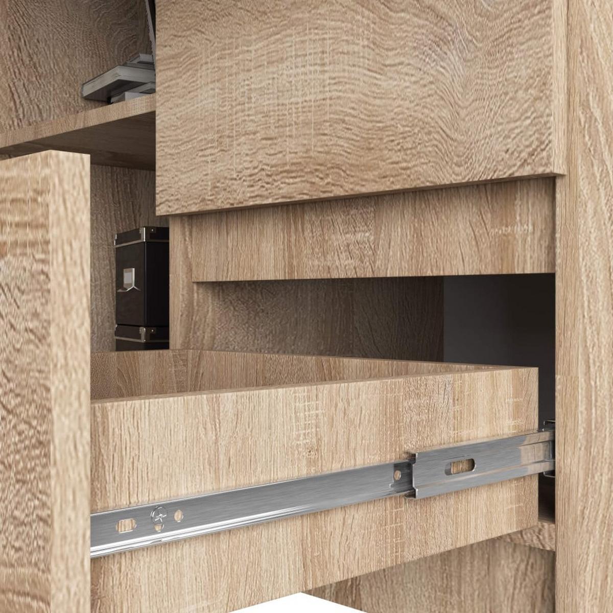 SCHREIBTISCH Eiche Sonoma 77/124/85 - Sonoma Eiche, Holzwerkstoff (155/85/77cm) - RAUMHIRSCH FURNITURE