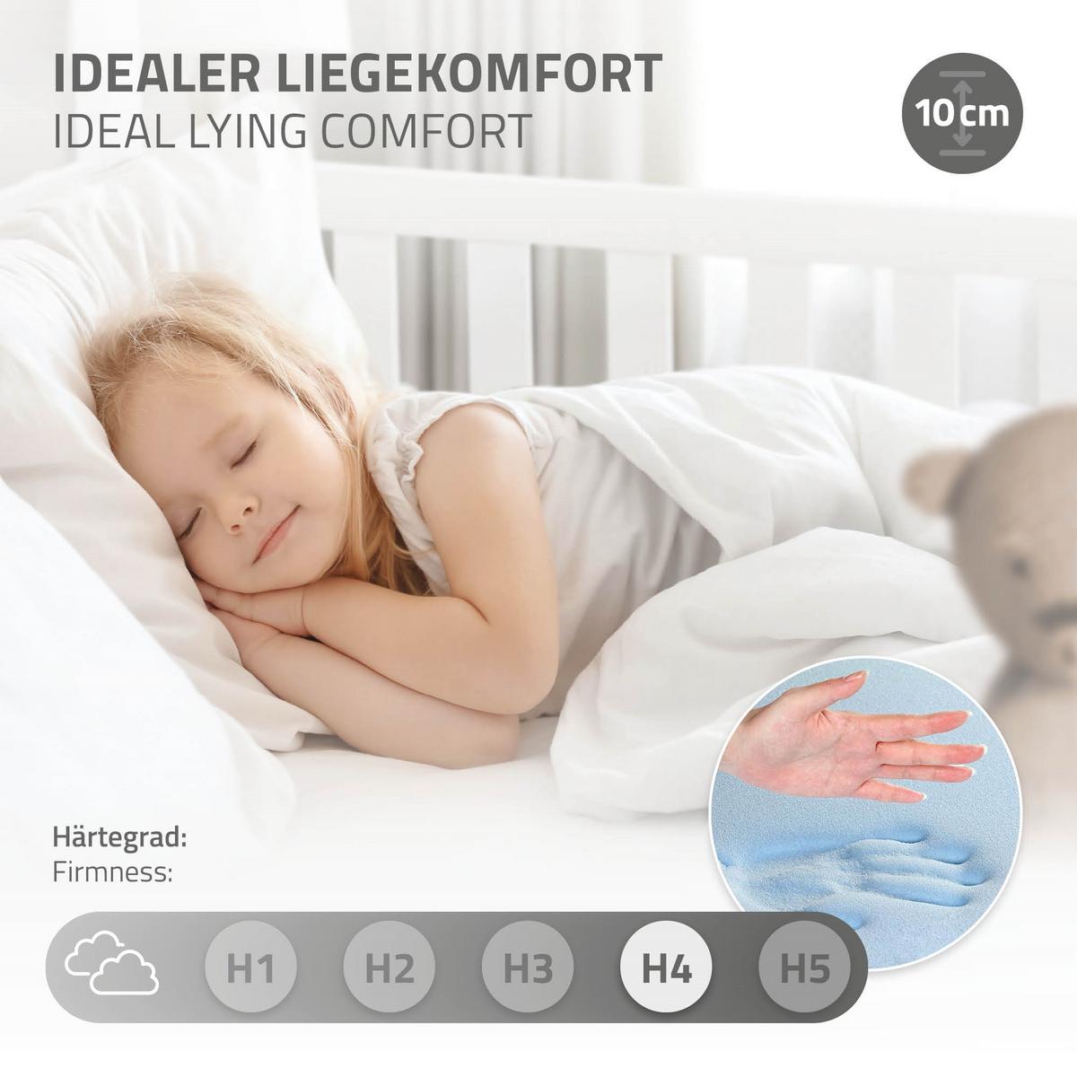 KINDERBETT mit Dach und Matratze 80x160 cm Weiß - Weiß, Holz (80/160cm) - ML-DESIGN