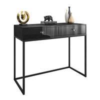 KONSOLE BLANCO LOFT II Schwarz Hochglanz Kristallgriff - Schwarz Hochglanz/Transparent, Holzwerkstoff (42/100/81cm) - Lookway