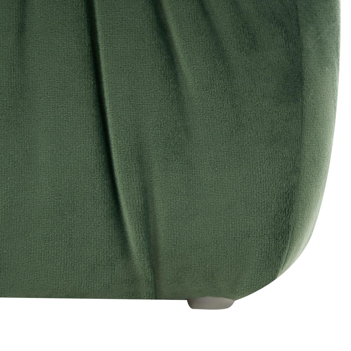 POUF Samtstoff Dunkelgrün Turley - Grün, Textil (57/38/57cm) - Beliani