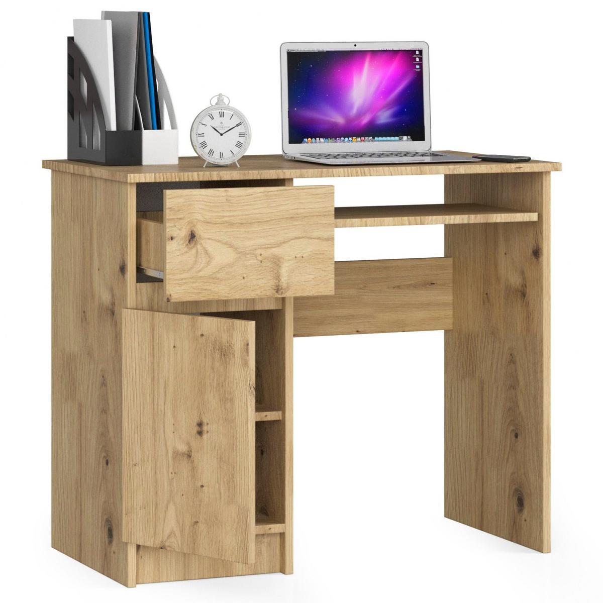 SCHREIBTISCH Eiche Artisan 77/90/50 - Eiche Artisan, Holzwerkstoff (80/92/77cm) - RAUMHIRSCH FURNITURE