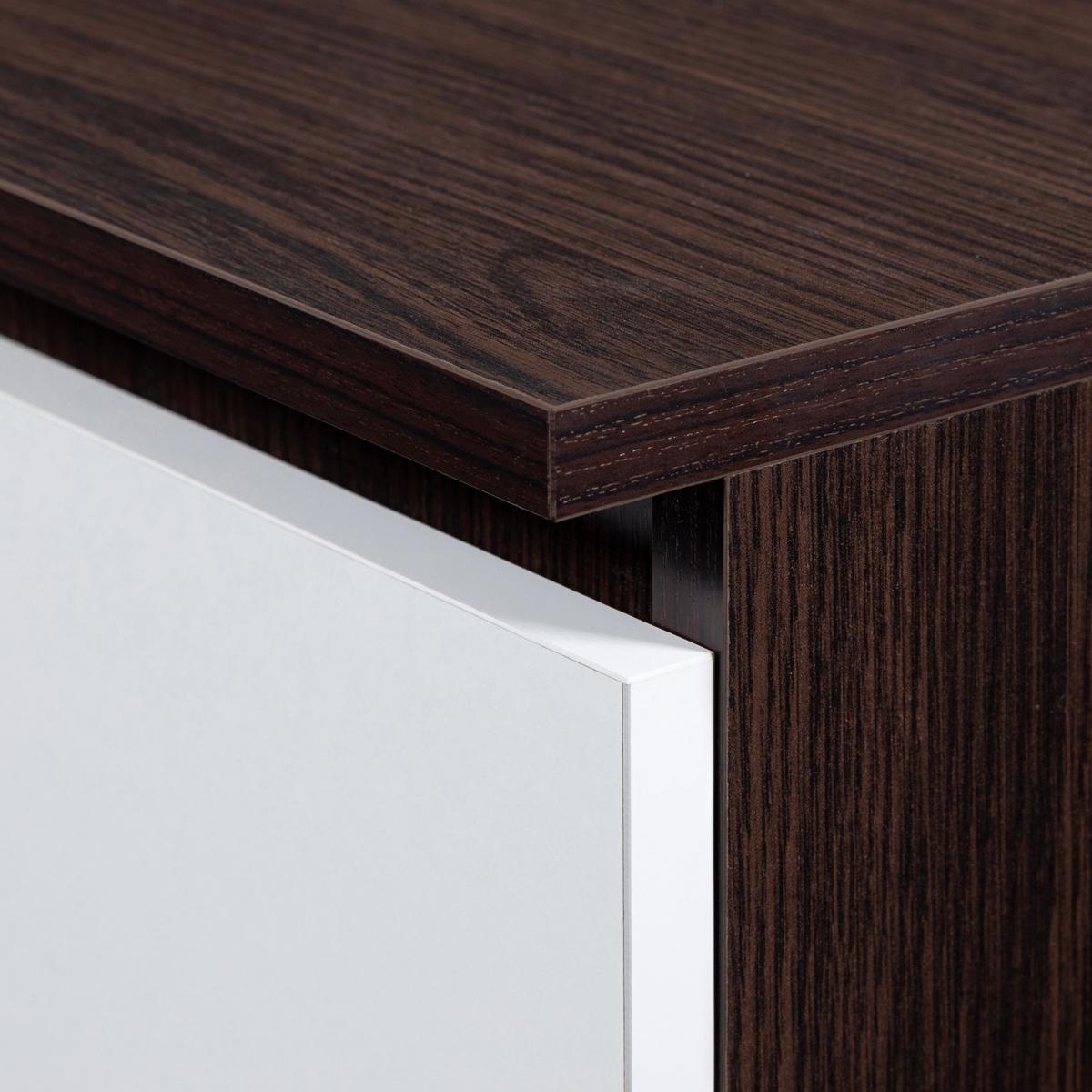 SCHREIBTISCH Dunkelbraun, Weiß 74/124/52 - Dunkelbraun/Weiß, Holzwerkstoff (52/124/74cm) - RAUMHIRSCH FURNITURE