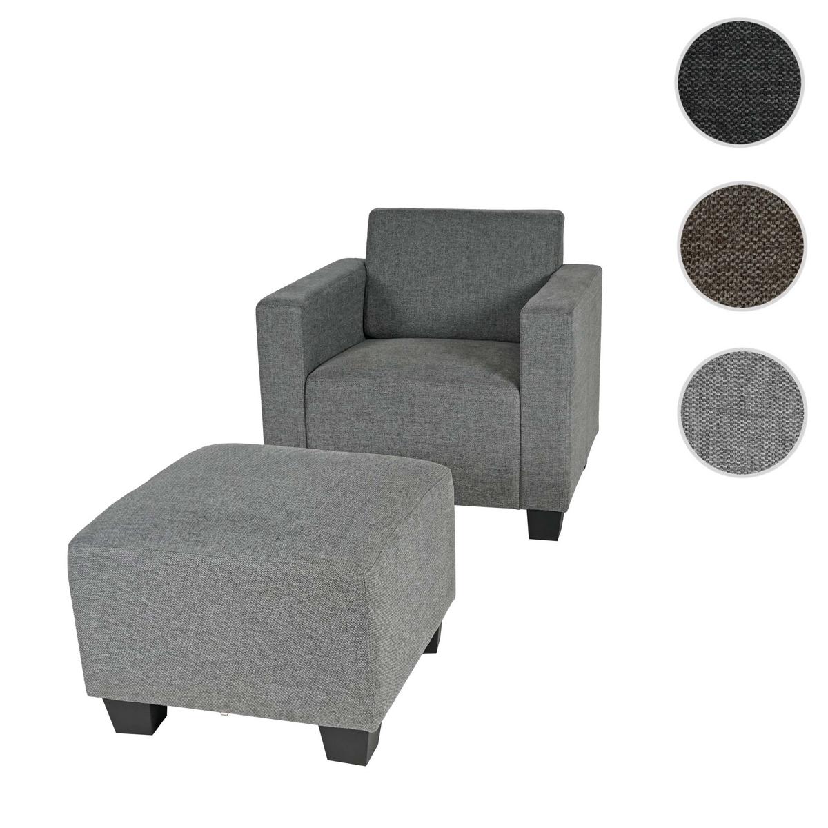 SESSEL MIT OTTOMANE Grau - Grau, Textil (58/76/58cm) - MCW