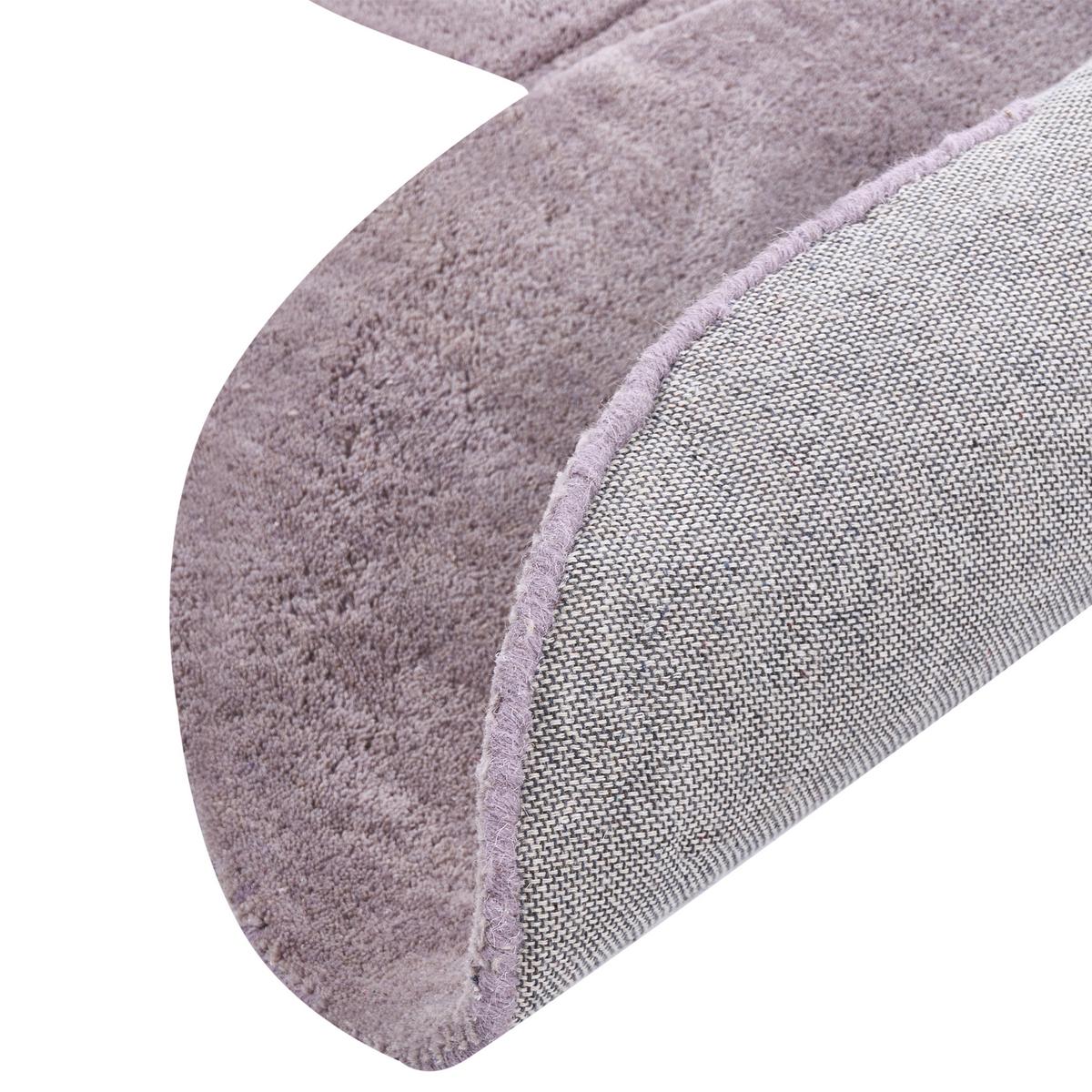 TEPPICH Violett 140 cm Wolle Kokkini - Violett, Textil (140/140cm) - Beliani