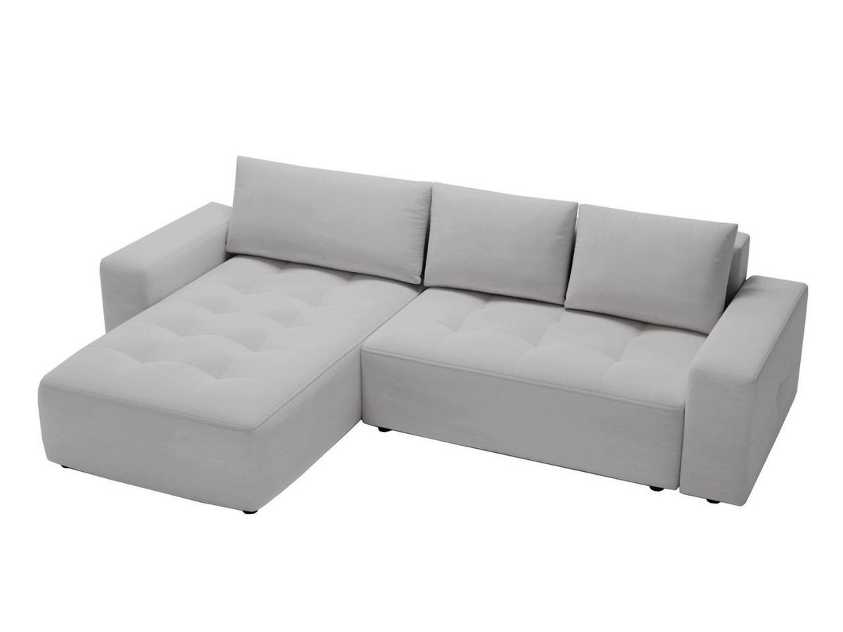 ECKSOFA Portland Hellgrau Links - Hellgrau, Holz/Kunststoff (165/250cm) - Graingold