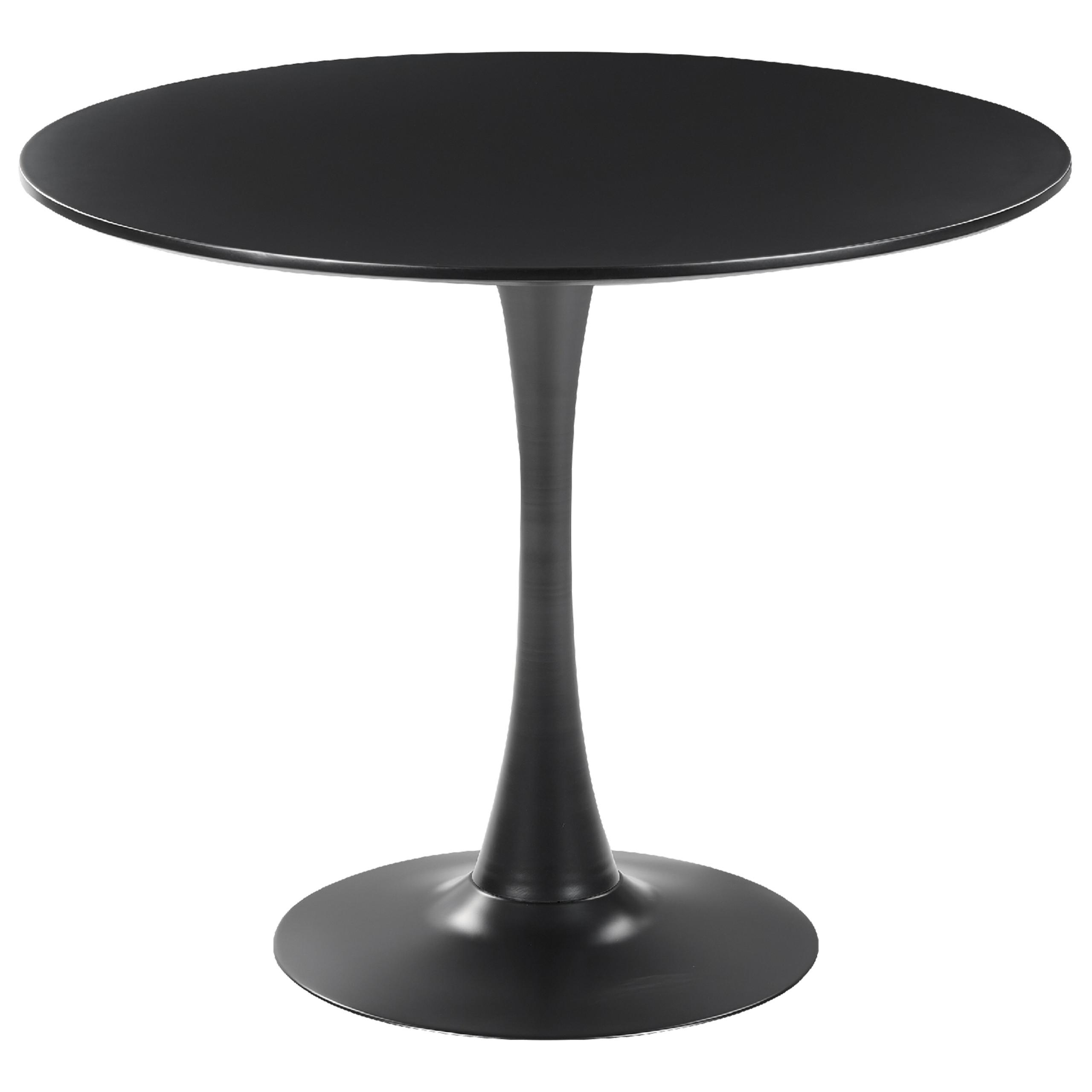 ESSTISCH 90/90/73 cm Schwarz Rund Boca - Schwarz, Holzwerkstoff (90/90/73cm) - Beliani