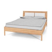 BETT MIT RATTANKOPFTEIL INA 180x190 Kernbuche - Creme, Holz (180/190cm) - byoak