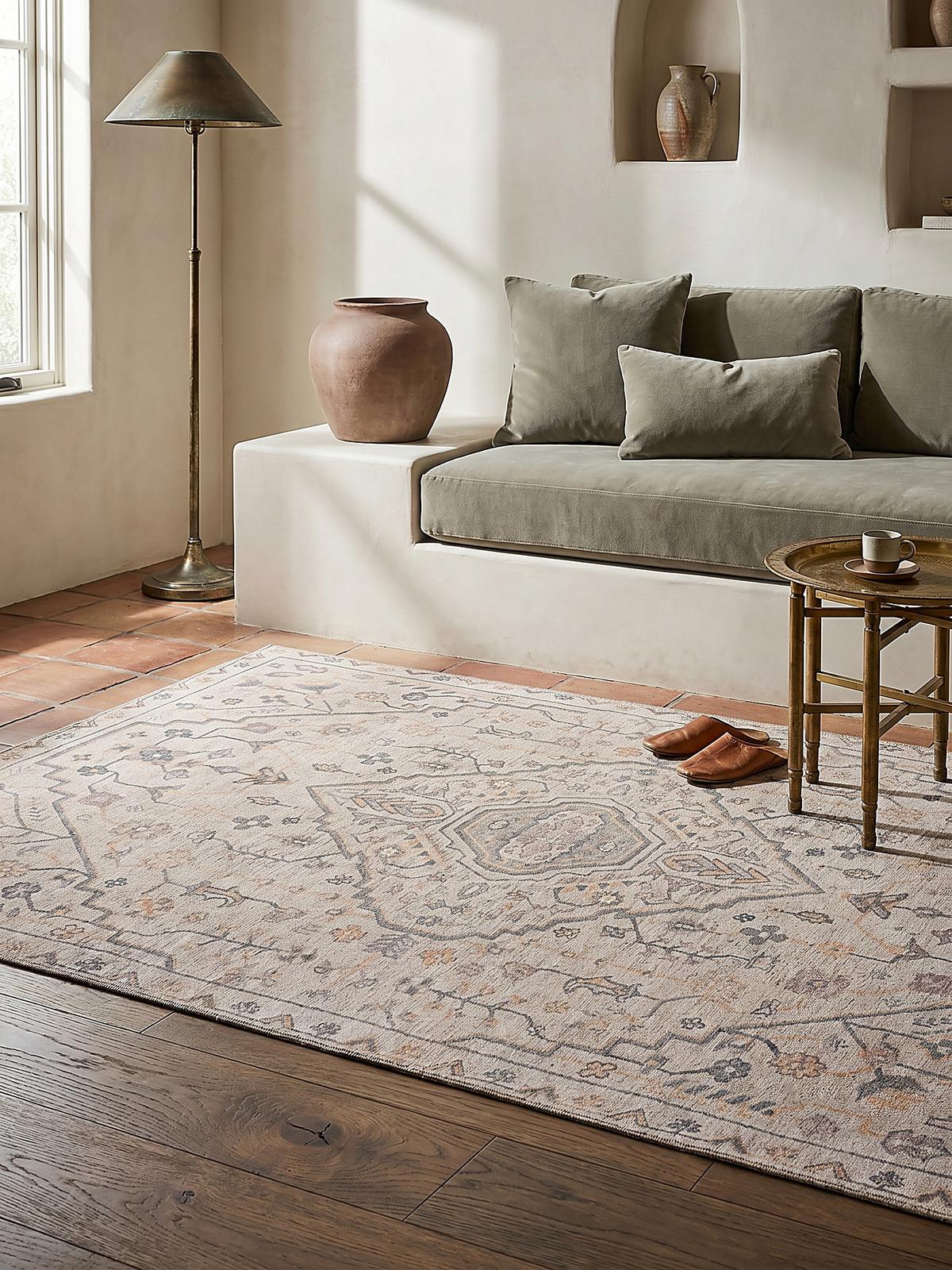 TEPPICH Waschbar HURST, orientalisch mit Medaillon, Beige, 190 x 290 cm - Beige, Textil (290/190cm) - KADIMA DESIGN