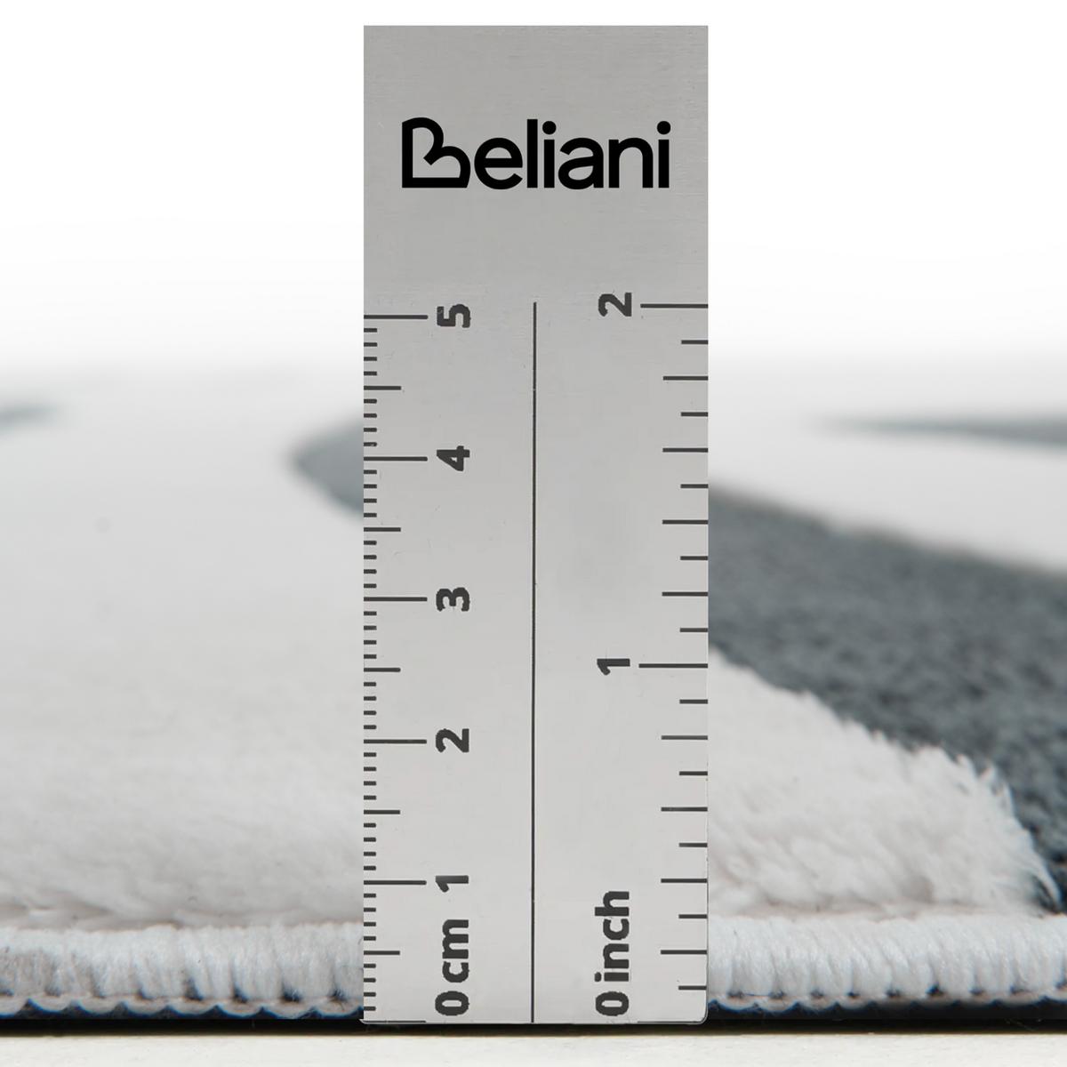 TEPPICH Grau/Weiß 160/230 cm Hartz - Creme/Grau, Textil (160/230cm) - Beliani