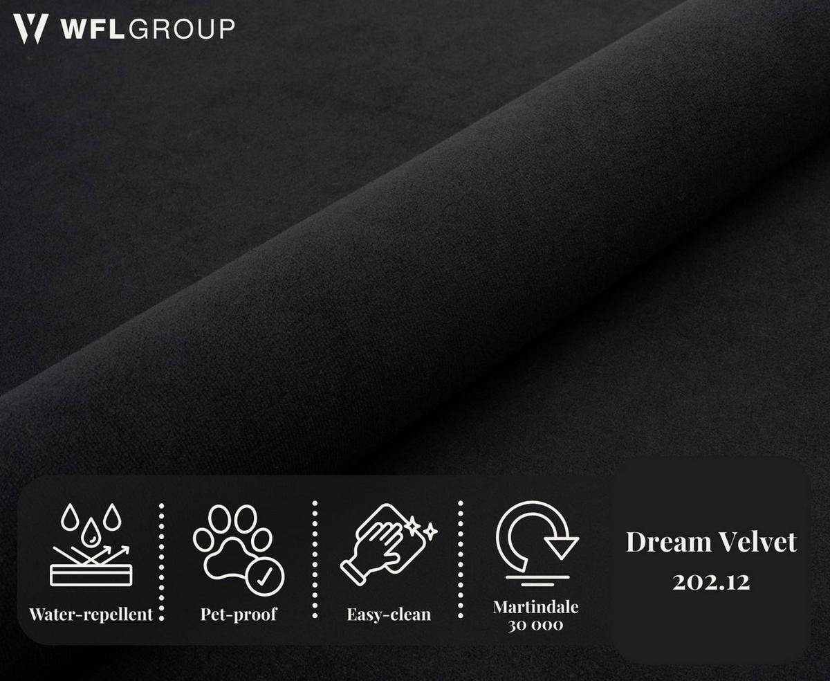 POLSTERBETT Amira mit Bettkasten, Schwarz Samt 120x200 cm - Schwarz Hochglanz/Birkefarben, Holzwerkstoff/Kunststoff (120/200cm) - WFL GROUP