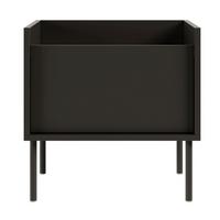 NACHTTISCH Tovi Schwarz / Holzoptik Nussbaum 50 cm - Schwarz, Holzwerkstoff/Metall (48.2/48.5/36.4cm) - Selsey