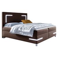 BOXBETT Delos LED - H3 - Dunkelbraun, Holz (160/200cm) - MIRJAN24