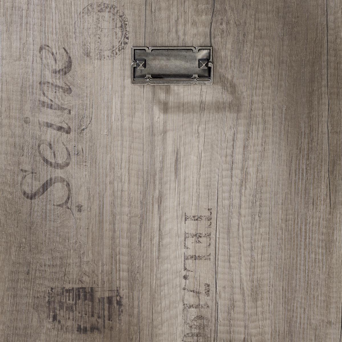 SCHRANK 1 Tür Abel Holz und Grau - Grau, Holzwerkstoff (74/205/74cm) - Petits-meubles