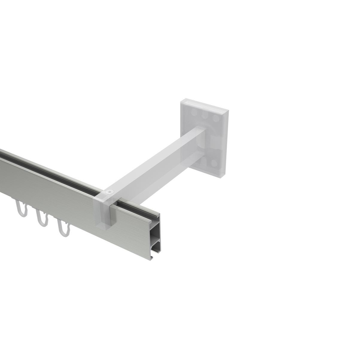 GARDINENSTANGE INNENLAUF Smartline Conex 540 cm (geteilt in 3 x 180 cm), 1-läufig, 14x35 mm Edelstahl-Optik - Edelstahlfarben, Metall (540cm) - INTERDECO