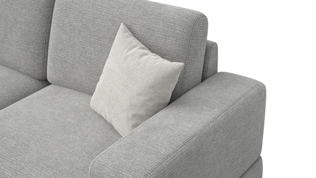 ECKSOFA OTTO 4-Sitzer, grau - Schwarz/Grau, Holz/Textil (279/159cm) - Wozimo