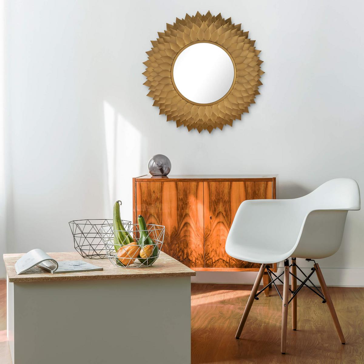 WANDSPIEGEL Gold 94/94 cm - Goldfarben, Metall (11.3/94/4cm) - KUNSTLOFT