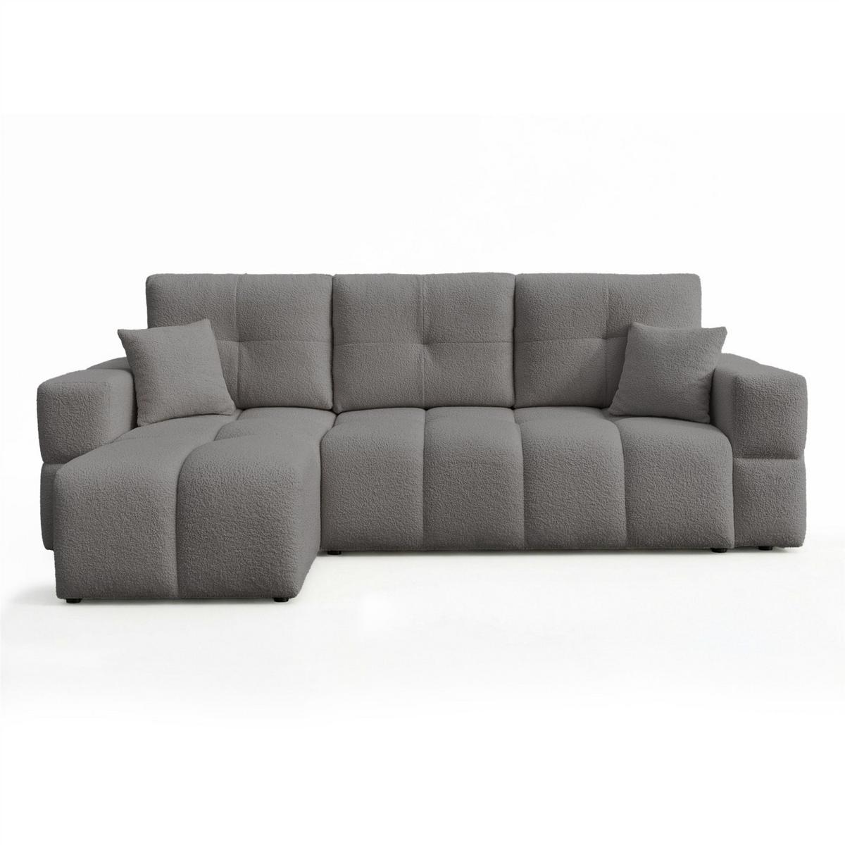 ECKSOFA Denise Mit Schlaffunktion - Dunkelgrau, Holzwerkstoff/Textil (250/148cm) - Fun Möbel