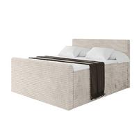 BOXSPRINGBETT mit Matratze H3|H4 und Lattenrost - TOLO-Z KING-v1 140x200 Cord - Creme - Creme, Holzwerkstoff (140/200cm)