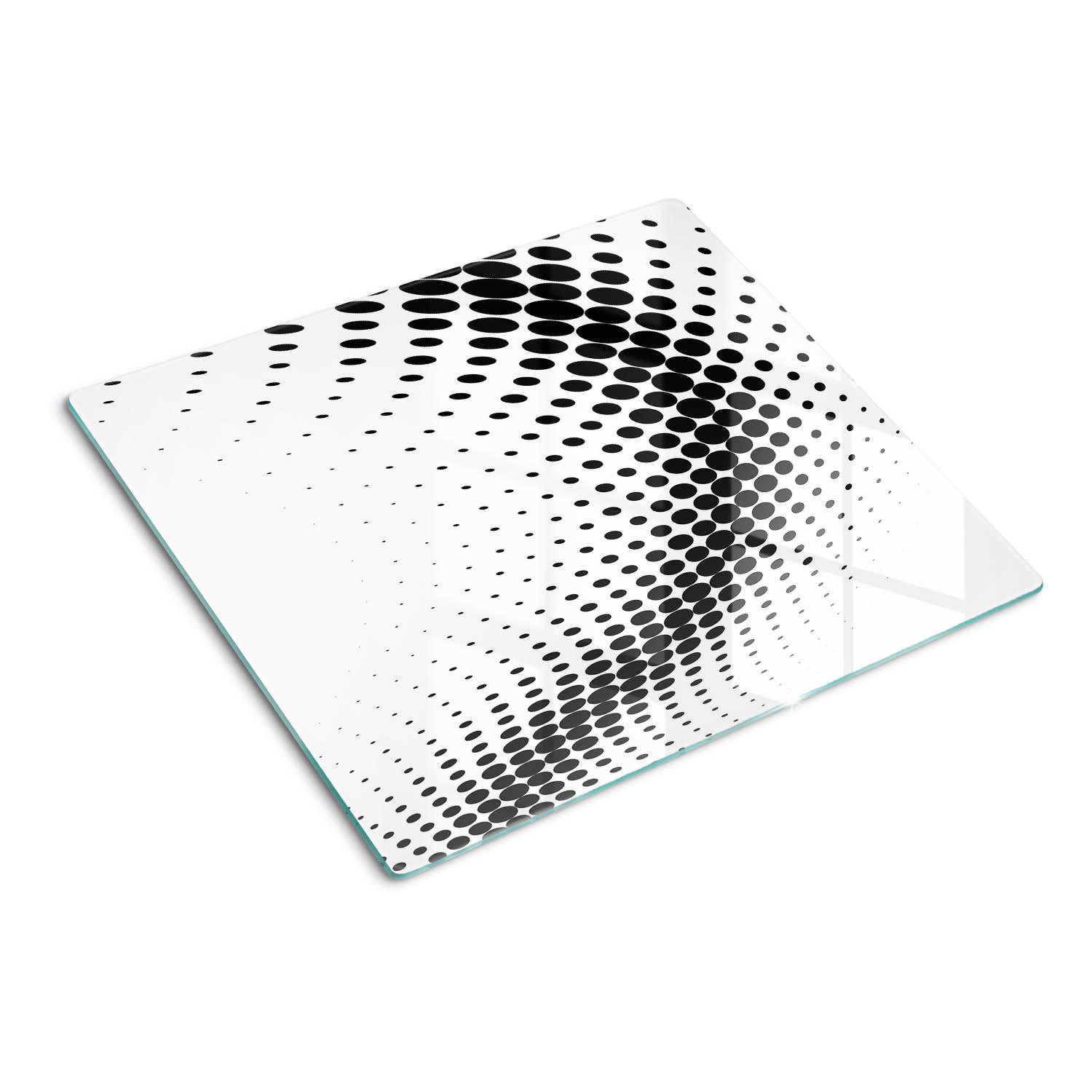 GLASPLATTE 60x52 cm Geometrische Figuren - Schwarz, Glas (60/0.4/52cm) - TULUP