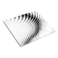 GLASPLATTE 60x52 cm Geometrische Figuren - Schwarz, Glas (60/0.4/52cm) - TULUP