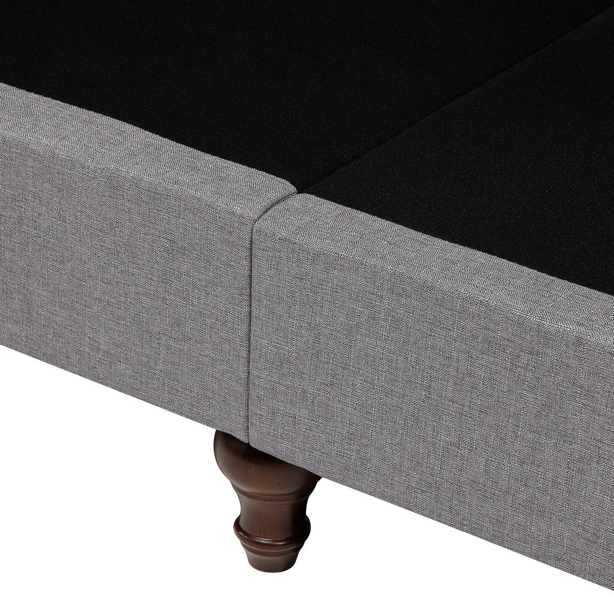 3-SITZER-SOFA Polyester Grau Otra - Hellgrau, Textil (195/84/76cm) - Beliani