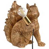TISCHLAMPE Eichhörnchen Gold Pinoli - Messingfarben/Goldfarben, Kunststoff (23/13/24cm) - Beliani
