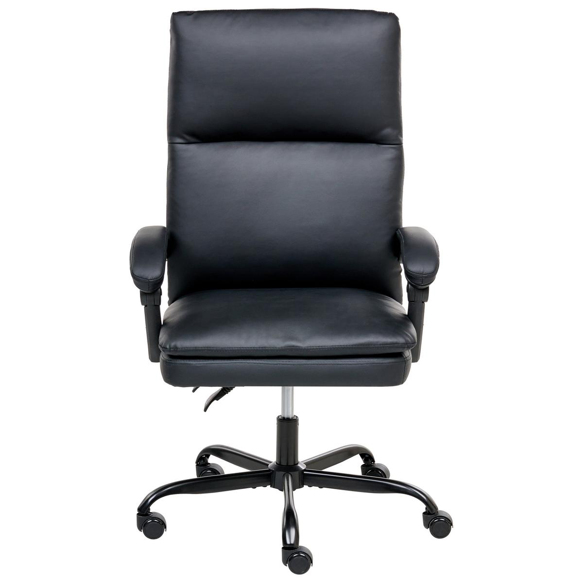 CHEFSESSEL Schwarz Serene - Schwarz, Kunststoff (70/105/70cm) - Beliani