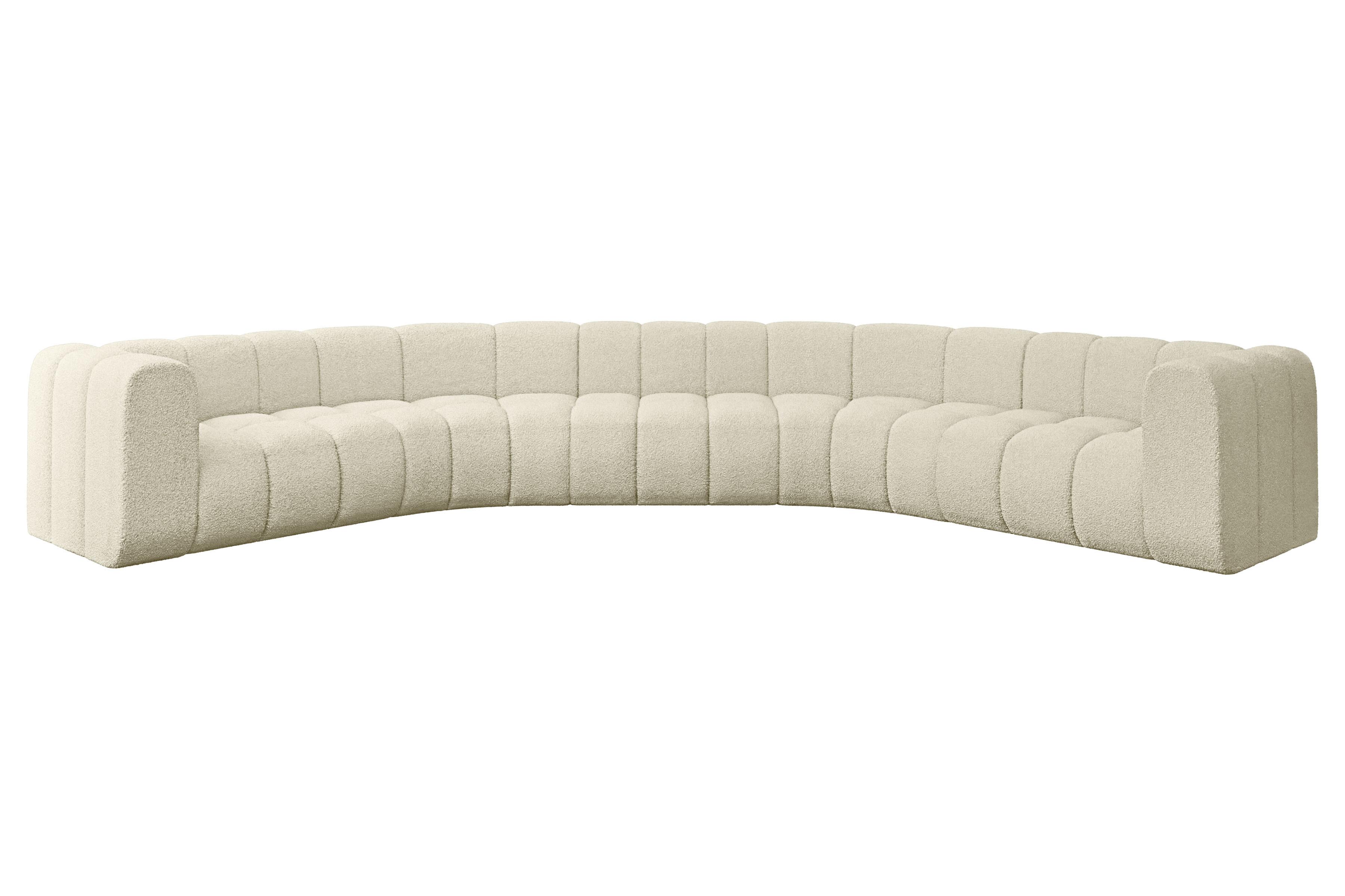WOHNLANDSCHAFT modulares Sofa Lazro-U1 - 373x373x70 cm Beige - Beige, Holzwerkstoff/Textil (373/70/373cm) - ALTDECOR