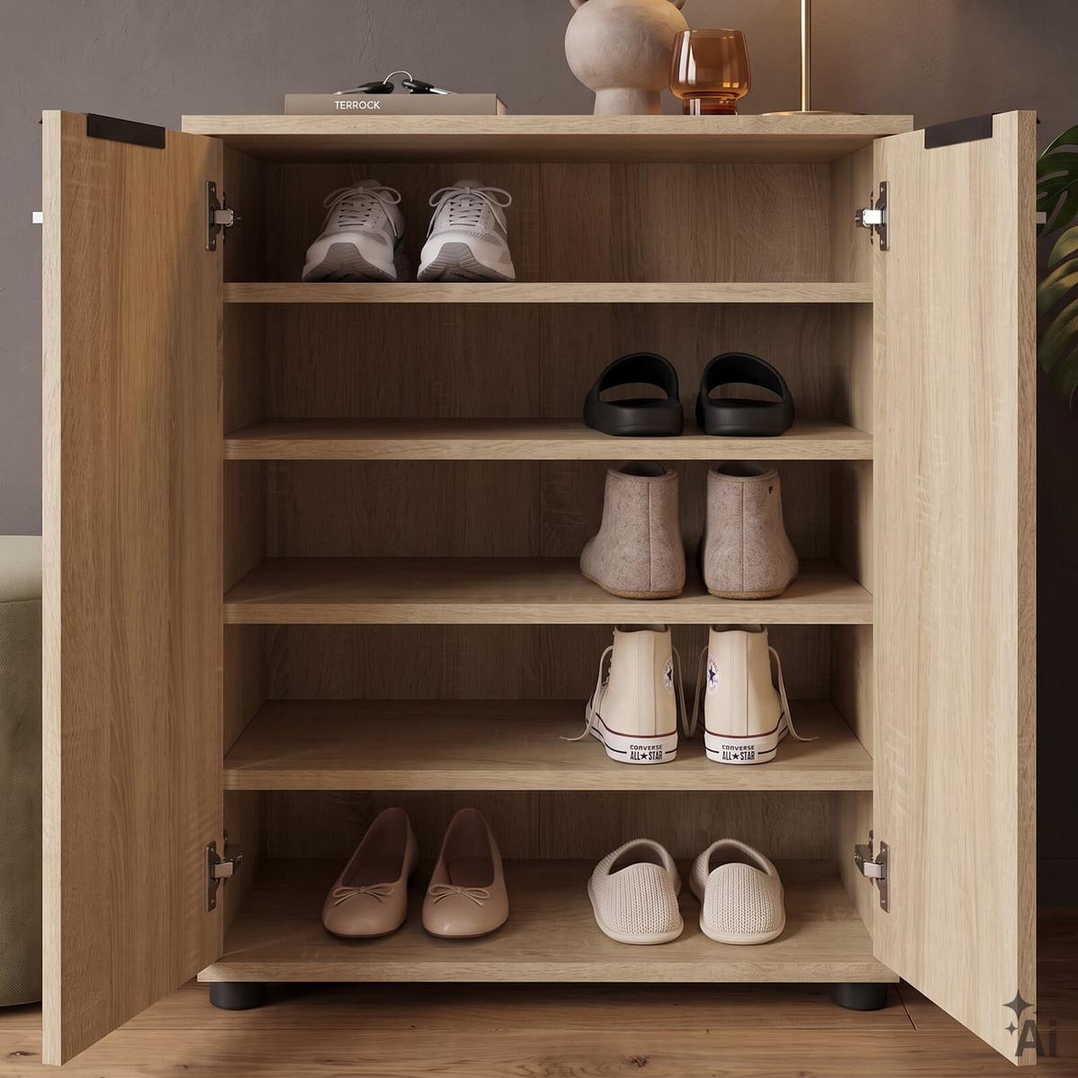 SCHUHSCHRANK LENNIS Sonoma Eiche - Sonoma Eiche, Holzwerkstoff (60/70/35cm) - CARO-Möbel