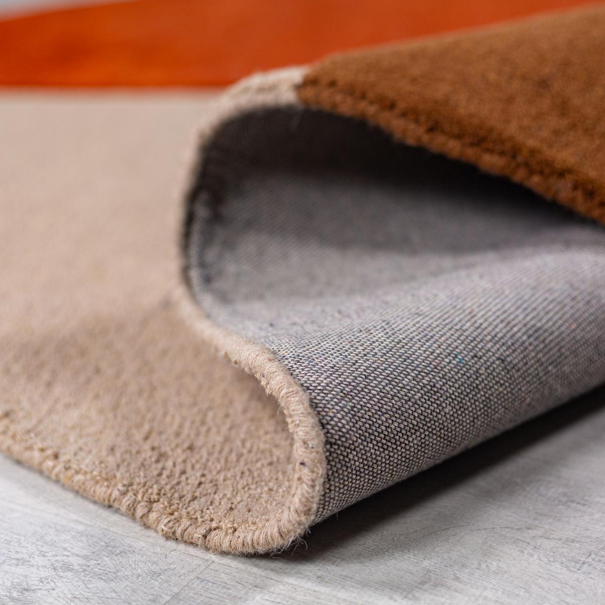 WOLLTEPPICH HALLEIN, geometrisch, Rot-Beige, Ø 200 cm - Rot, Textil (200/200cm) - KADIMA DESIGN