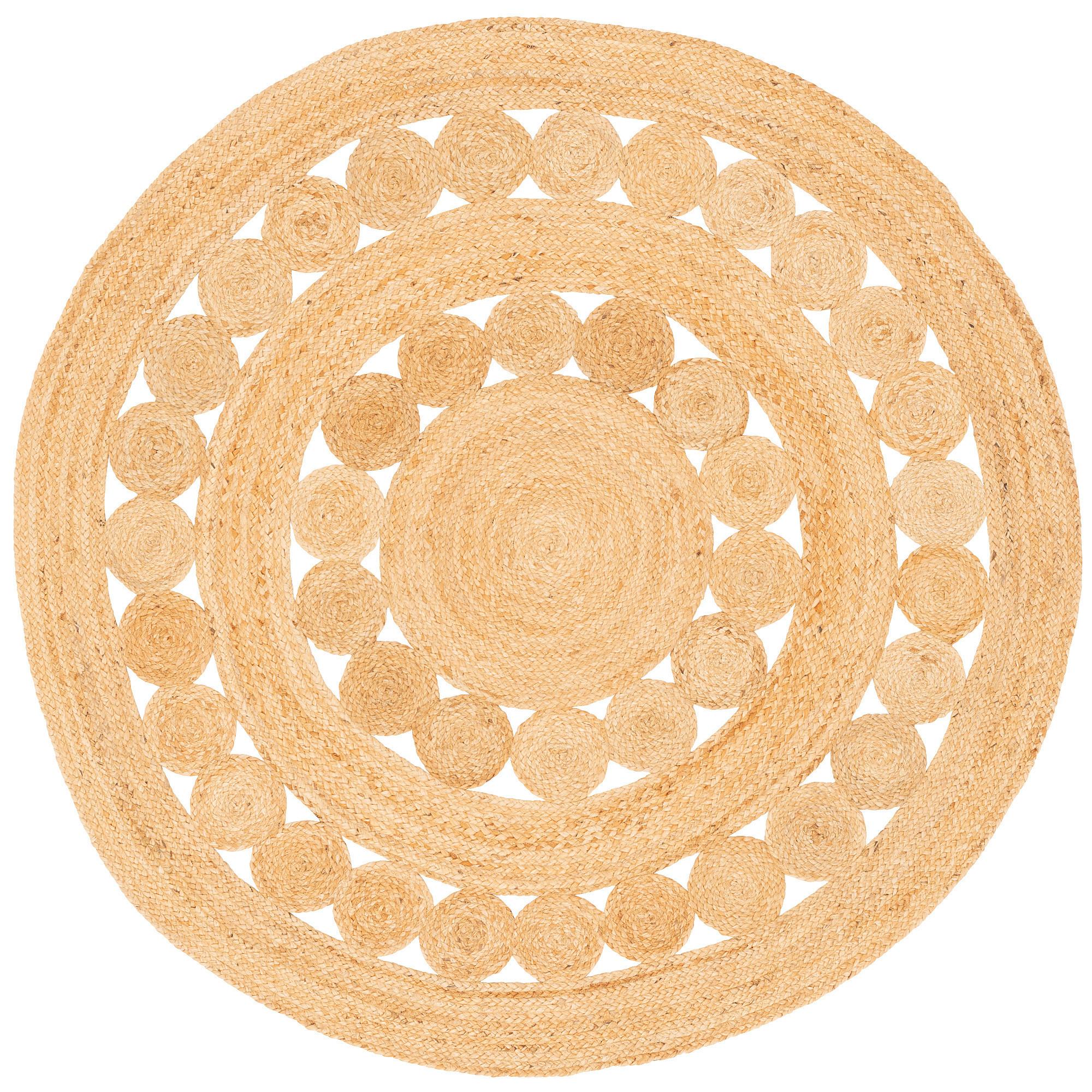 NATURFASER TEPPICH JUTE SALSA TREND RUND - Beige, Textil (80/80cm) - Pergamon