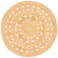 NATURFASER TEPPICH JUTE SALSA TREND RUND - Beige, Textil (80/80cm) - Pergamon