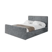 POLSTERBETT mit Bettkasten, Fußteil und Lattenrost, Boxbett ohne Matratze - ALOVA-Z 120x200 Dunkelgrau - Dunkelgrau, Holzwerkstoff/Textil (120/200cm) - ALTDECOR