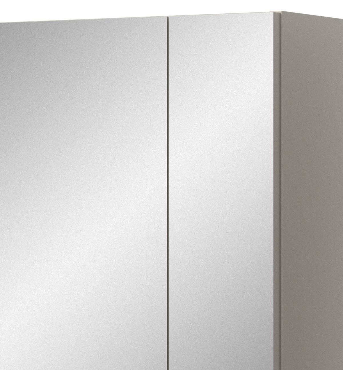 SPIEGELSCHRANK Kaschmir 60 x 70 cm, Badezimmer Schrank 3-türig - Kaschmir, Glas/Holzwerkstoff (60/70/18cm) - Inn.Furn