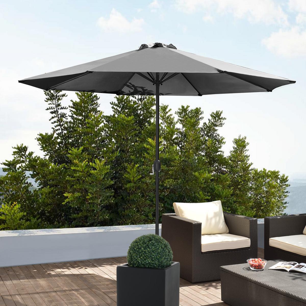 SONNENSCHIRM Budapest - Grau, Textil/Metall (300/300cm) - casa.pro