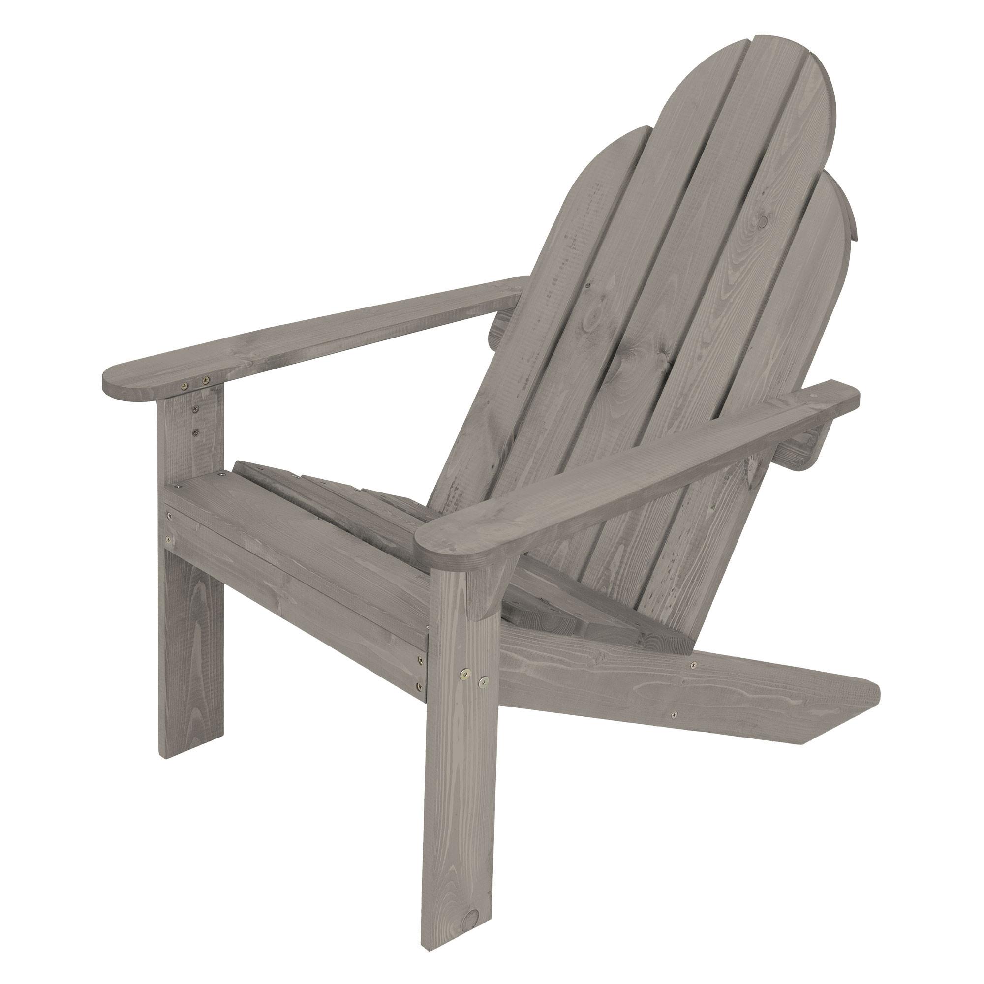 ADIRONDACK-GARTENSTUHL aus Tannenholz Grau - Grau, Holz (89/92.5/70cm) - ML-DESIGN