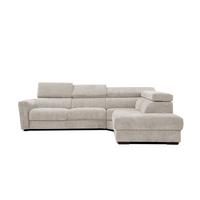ECKSOFA CALVERA 5-Sitzer, ecru - Ecru, Holzwerkstoff/Textil (298/239cm) - Wozimo